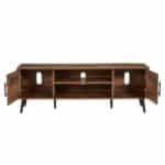 Rustic Wood TV Stand with Mid-Century Legs for 65-Inch TVs 8 Rustic Wood TV Stand with Mid-Century Legs for 65-Inch TVs