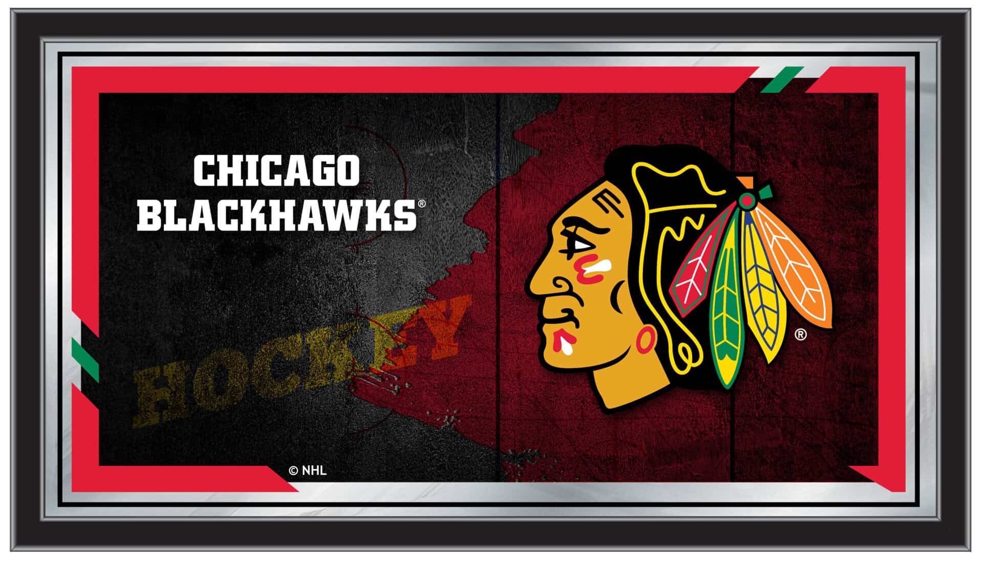 Chicago Blackhawks 15x26 Hockey Collector Mirror 3 Chicago Blackhawks 15x26 Hockey Collector Mirror