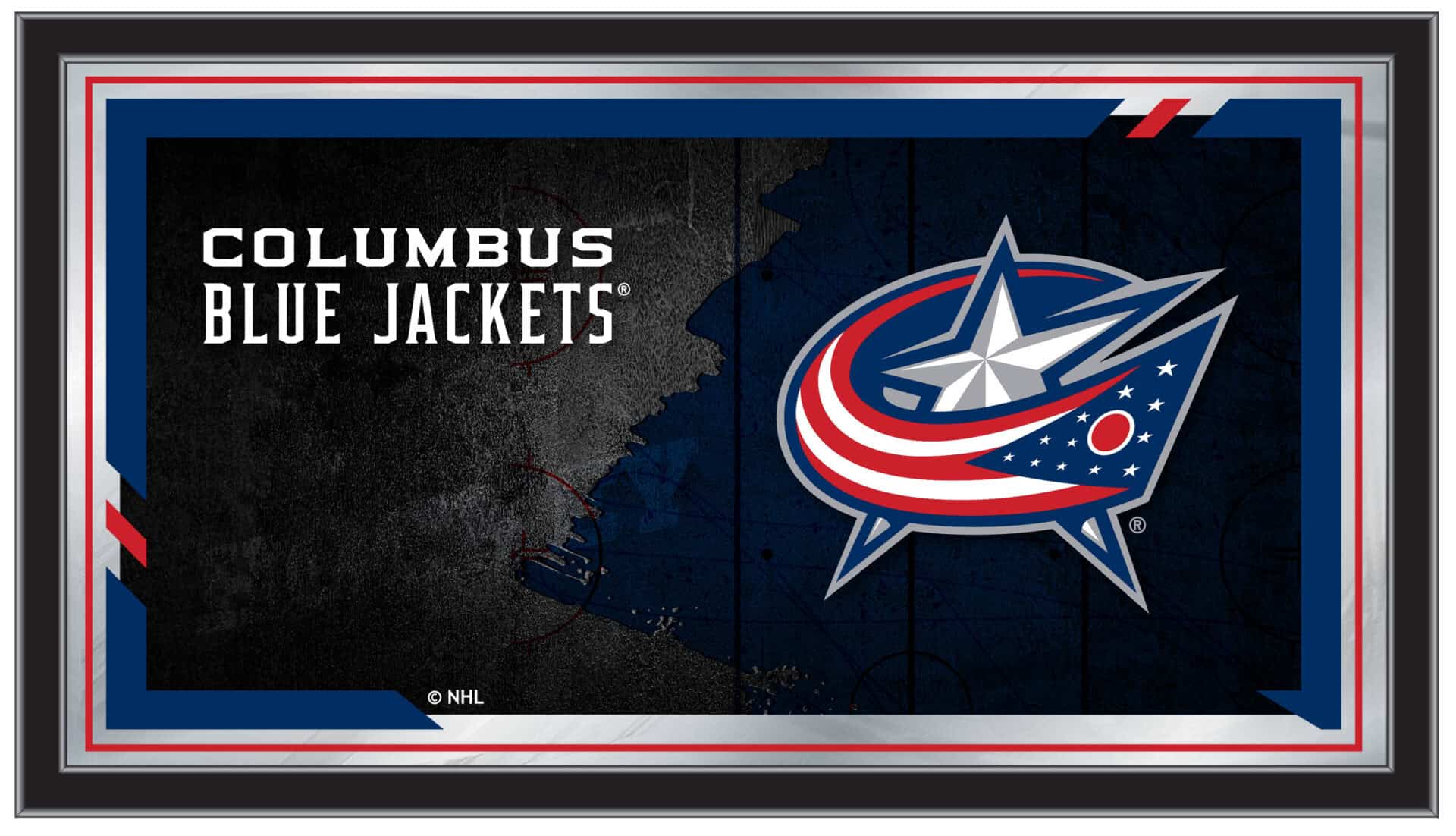 Columbus Blue Jackets 15x26 Hockey Collector Mirror 1 Columbus Blue Jackets 15x26 Hockey Collector Mirror