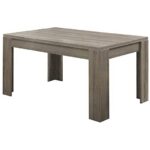 Modern Dark Taupe 60 x 36 Inch Rectangular Dining Table