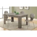 Modern Dark Taupe 60 x 36 Inch Rectangular Dining Table