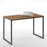 Modern Office Desk with Black Steel Frame and Wood Top 6 Modern Office Desk with Black Steel Frame and Wood Top