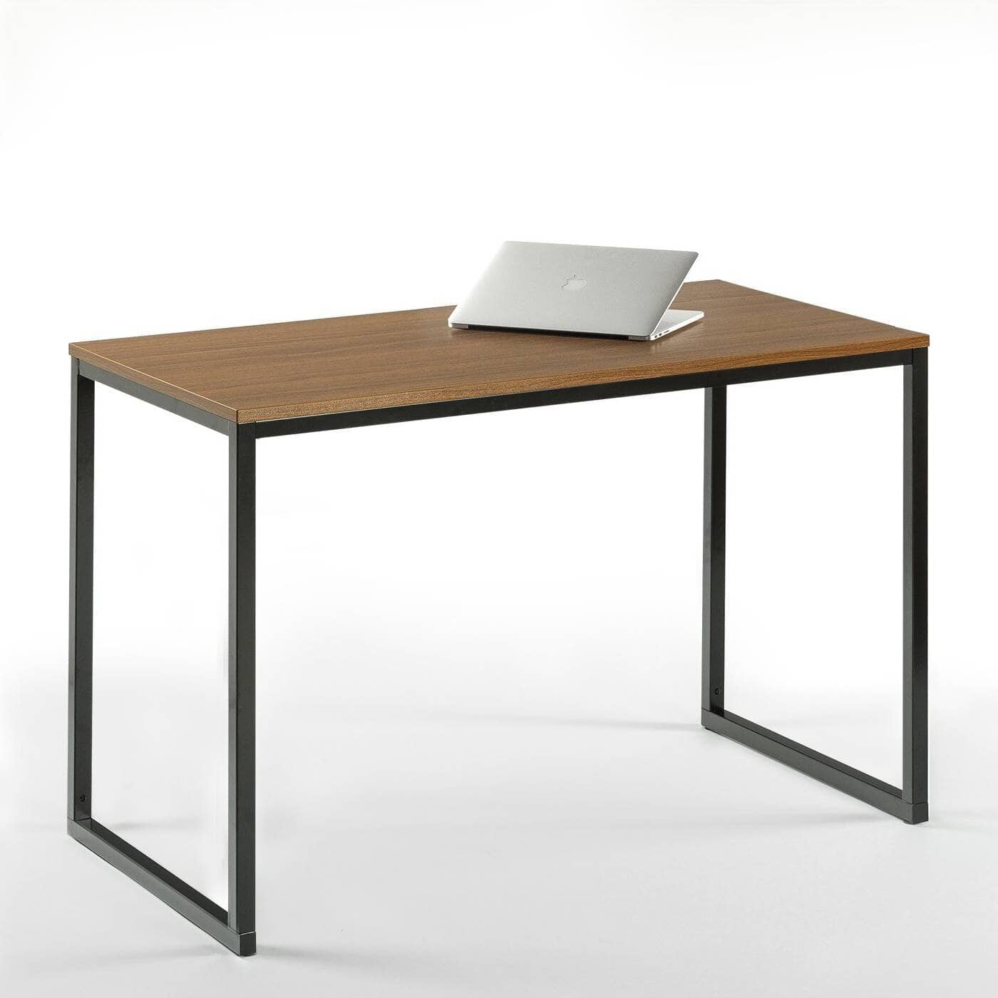 Modern Office Desk with Black Steel Frame and Wood Top 1 Modern Office Desk with Black Steel Frame and Wood Top