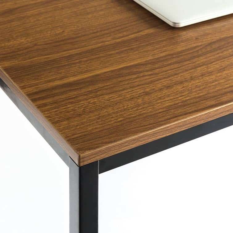 Modern Office Desk with Black Steel Frame and Wood Top 3 Modern Office Desk with Black Steel Frame and Wood Top - Image 3