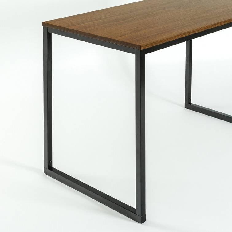 Modern Office Desk with Black Steel Frame and Wood Top 4 Modern Office Desk with Black Steel Frame and Wood Top - Image 4