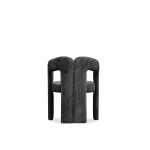 MELROSE Black Fabric Dining Armchair 11 MELROSE Black Fabric Dining Armchair