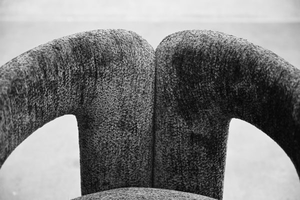 MELROSE Black Fabric Dining Armchair 5 2