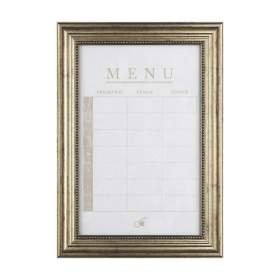 MENU I by Mercana Studio a Hand Embelished Textured Framed Art Print Matted under Glass