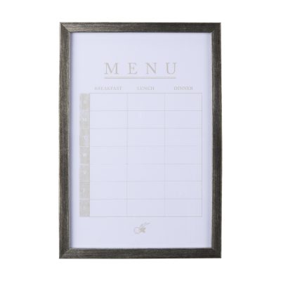 MENU I by Mercana Studio a Hand Embelished Textured Framed Art Print Matted under Glass