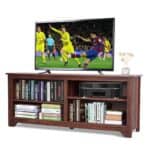 Medium Brown Wood TV Stand for TVs up to 60 Inches