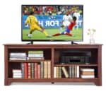 Medium Brown Wood TV Stand for TVs up to 60 Inches