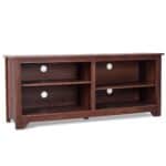 Medium Brown Wood TV Stand for TVs up to 60 Inches