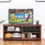 Medium Brown Wood TV Stand for TVs up to 60 Inches