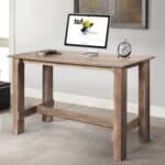 Modern Farmhouse Brown Wood Counter Height Dining Table Desk 7 Modern Farmhouse Brown Wood Counter Height Dining Table Desk