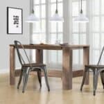 Modern Farmhouse Brown Wood Counter Height Dining Table Desk 8 Modern Farmhouse Brown Wood Counter Height Dining Table Desk