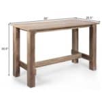 Modern Farmhouse Brown Wood Counter Height Dining Table Desk 10 Modern Farmhouse Brown Wood Counter Height Dining Table Desk