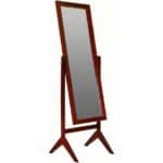 Modern Full Length Freestanding Floor Mirror Cherry Finish