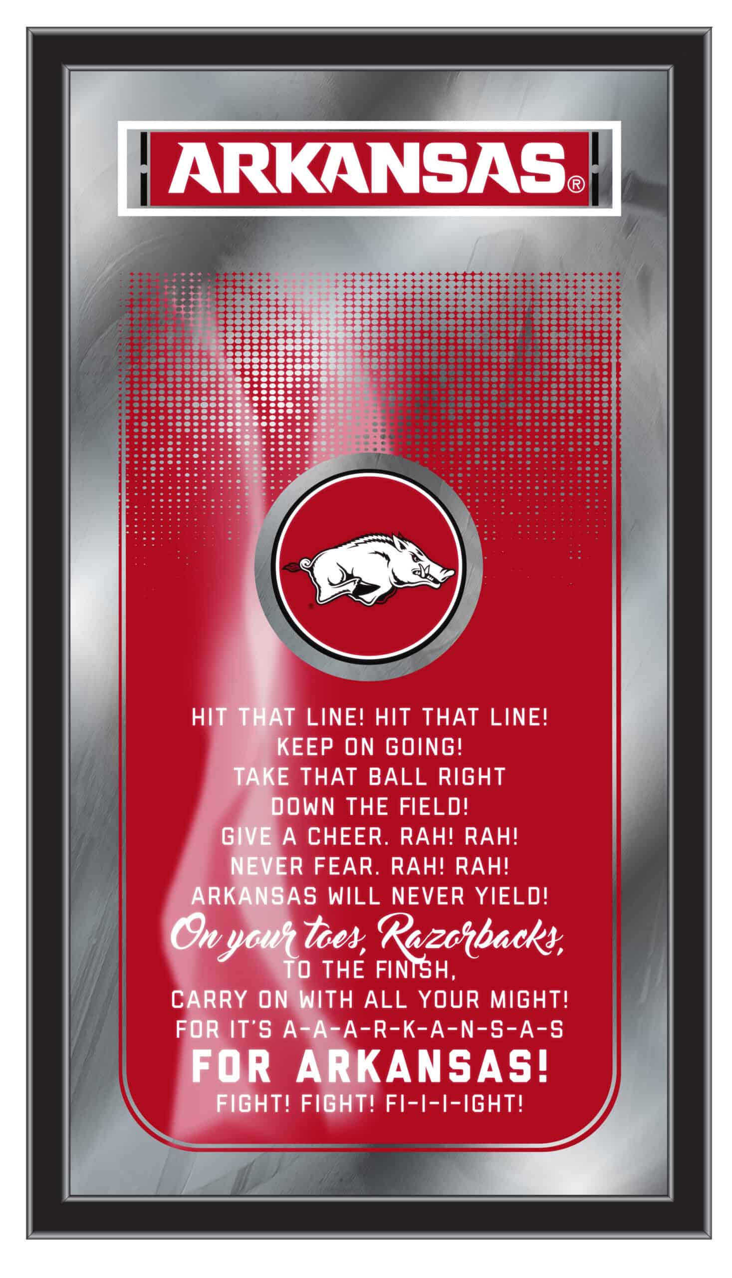 University of Arkansas 26x15 Fight Song Wall Mirror 4 University of Arkansas 26x15 Fight Song Wall Mirror