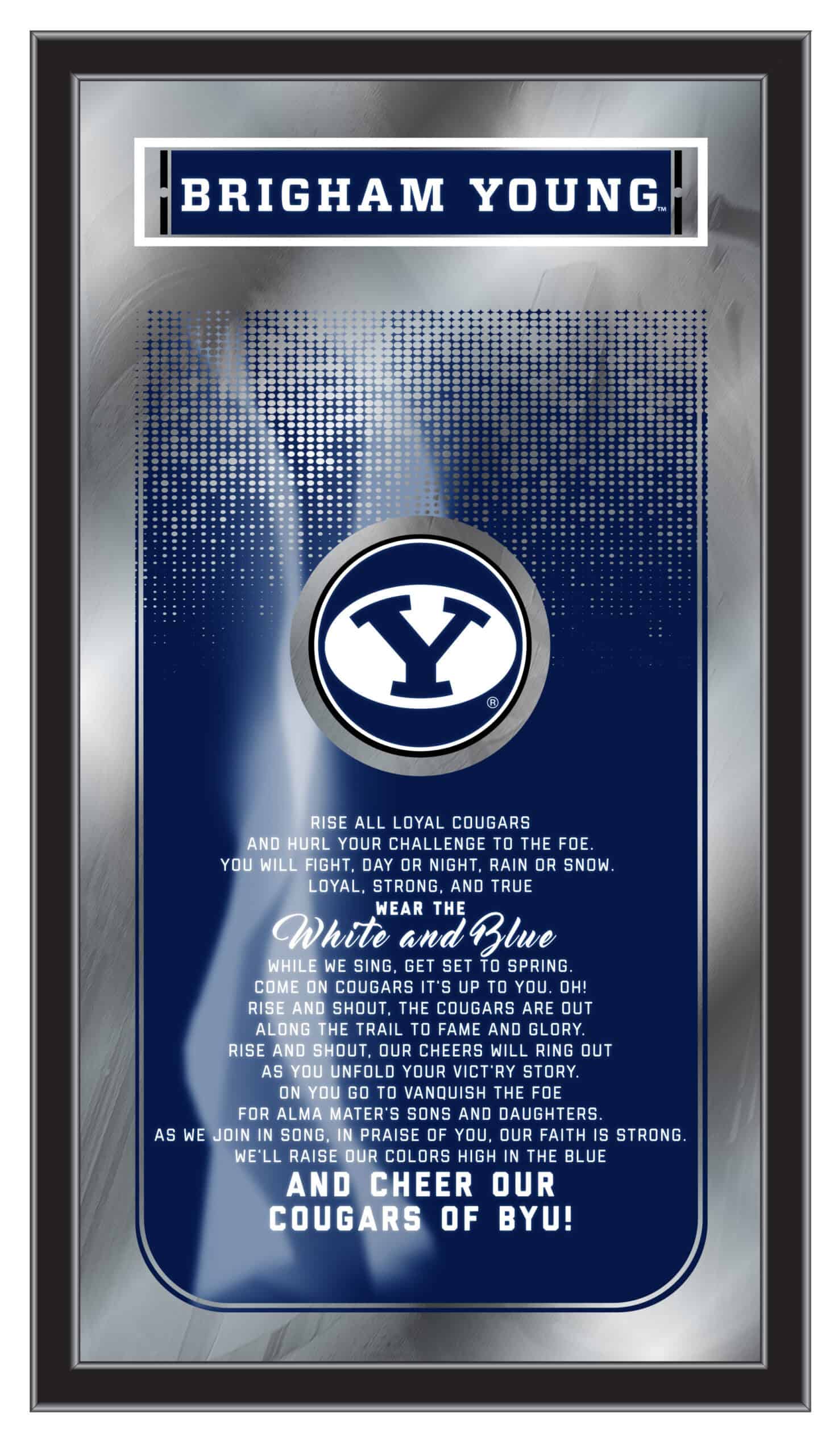 Brigham Young University 26x15 Fight Song Wall Mirror 4 Brigham Young University 26x15 Fight Song Wall Mirror