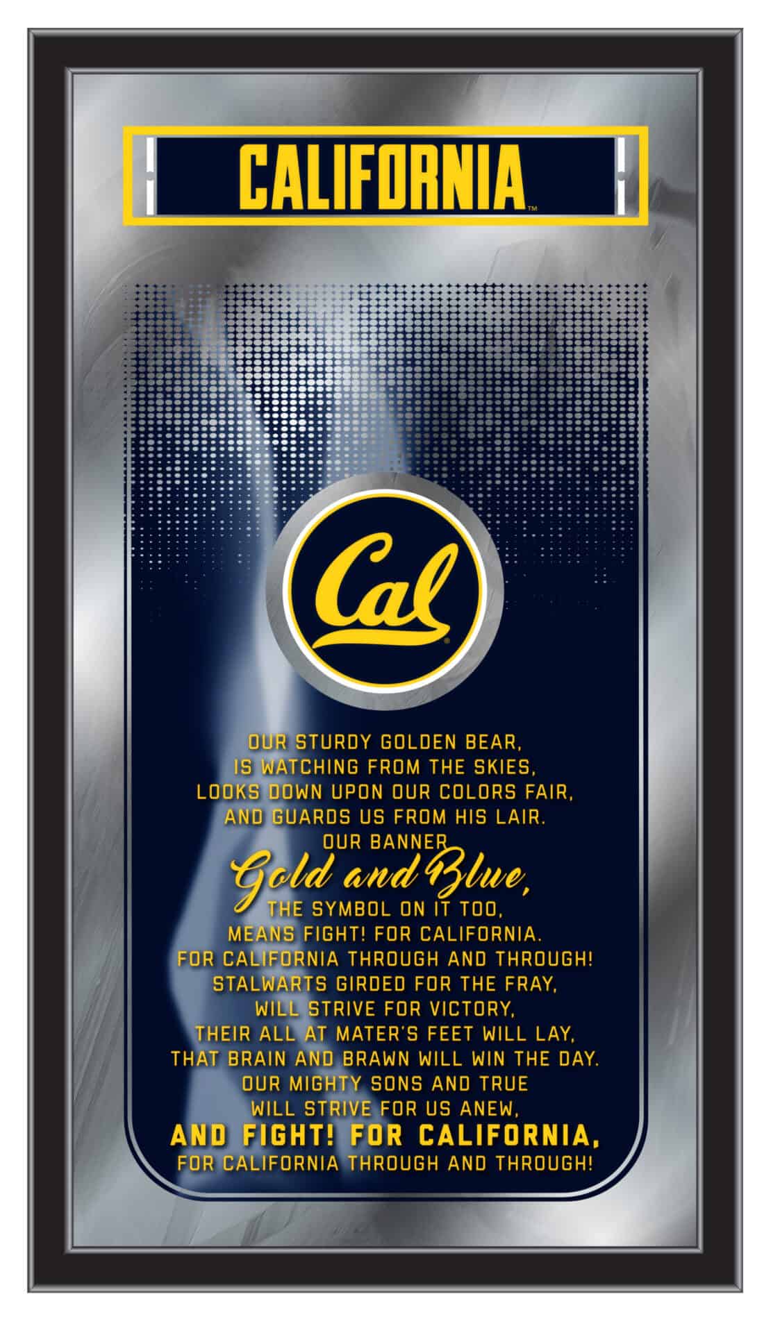 University of California 26x15 Fight Song Wall Mirror 1 University of California 26x15 Fight Song Wall Mirror