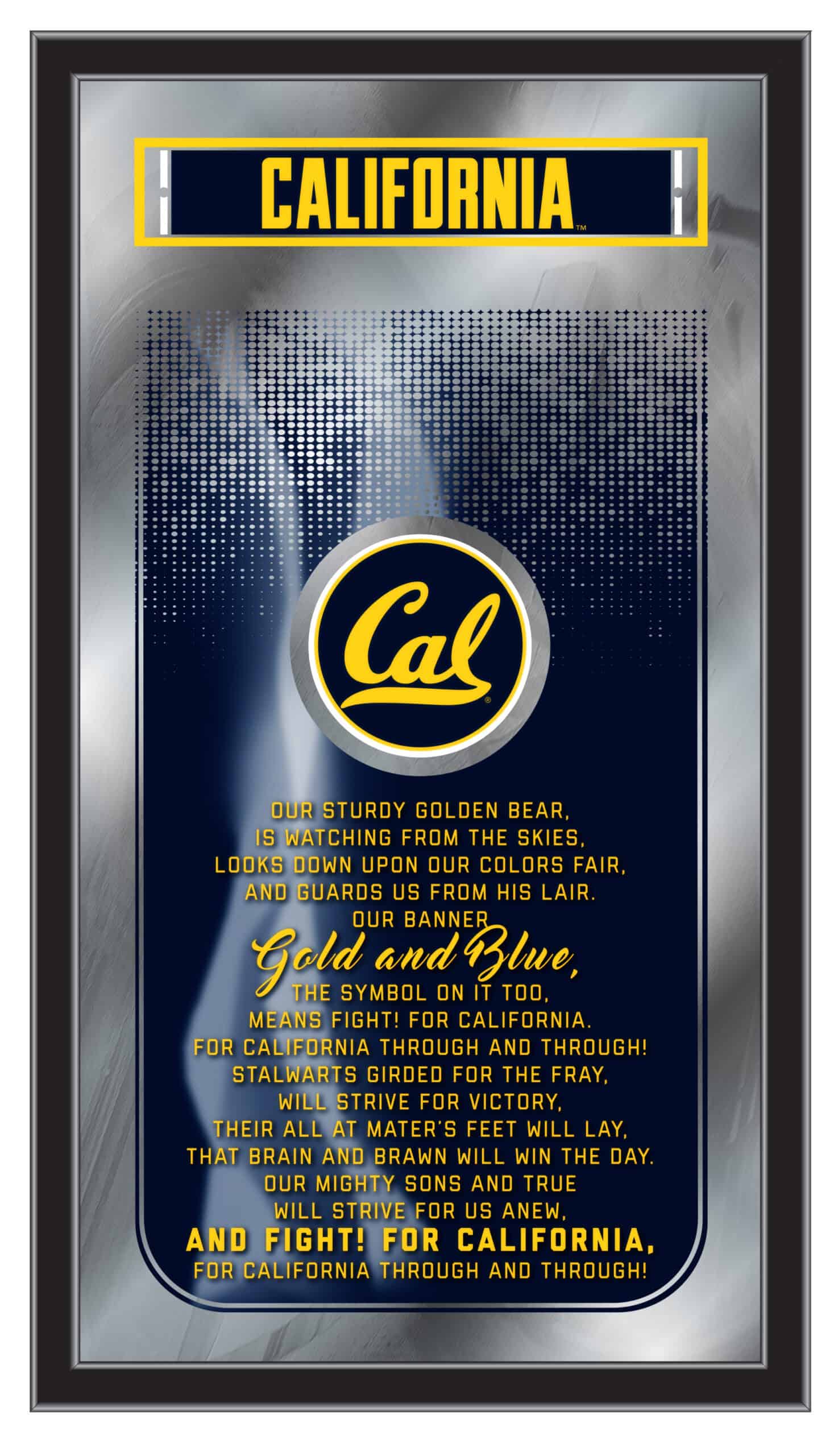 University of California 26x15 Fight Song Wall Mirror 4 University of California 26x15 Fight Song Wall Mirror