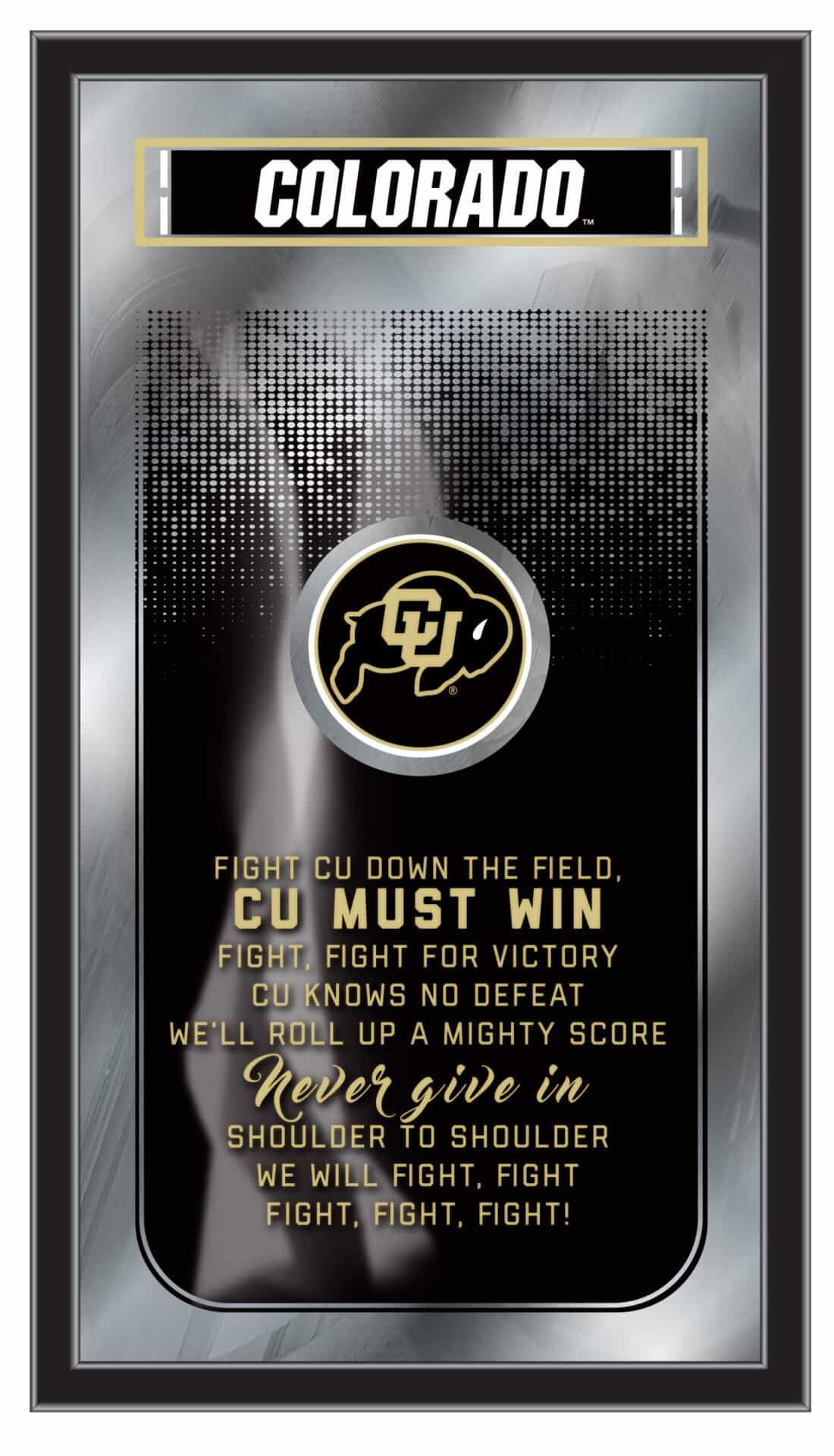 University of Colorado 26x15 Fight Song Wall Mirror 1 University of Colorado 26x15 Fight Song Wall Mirror