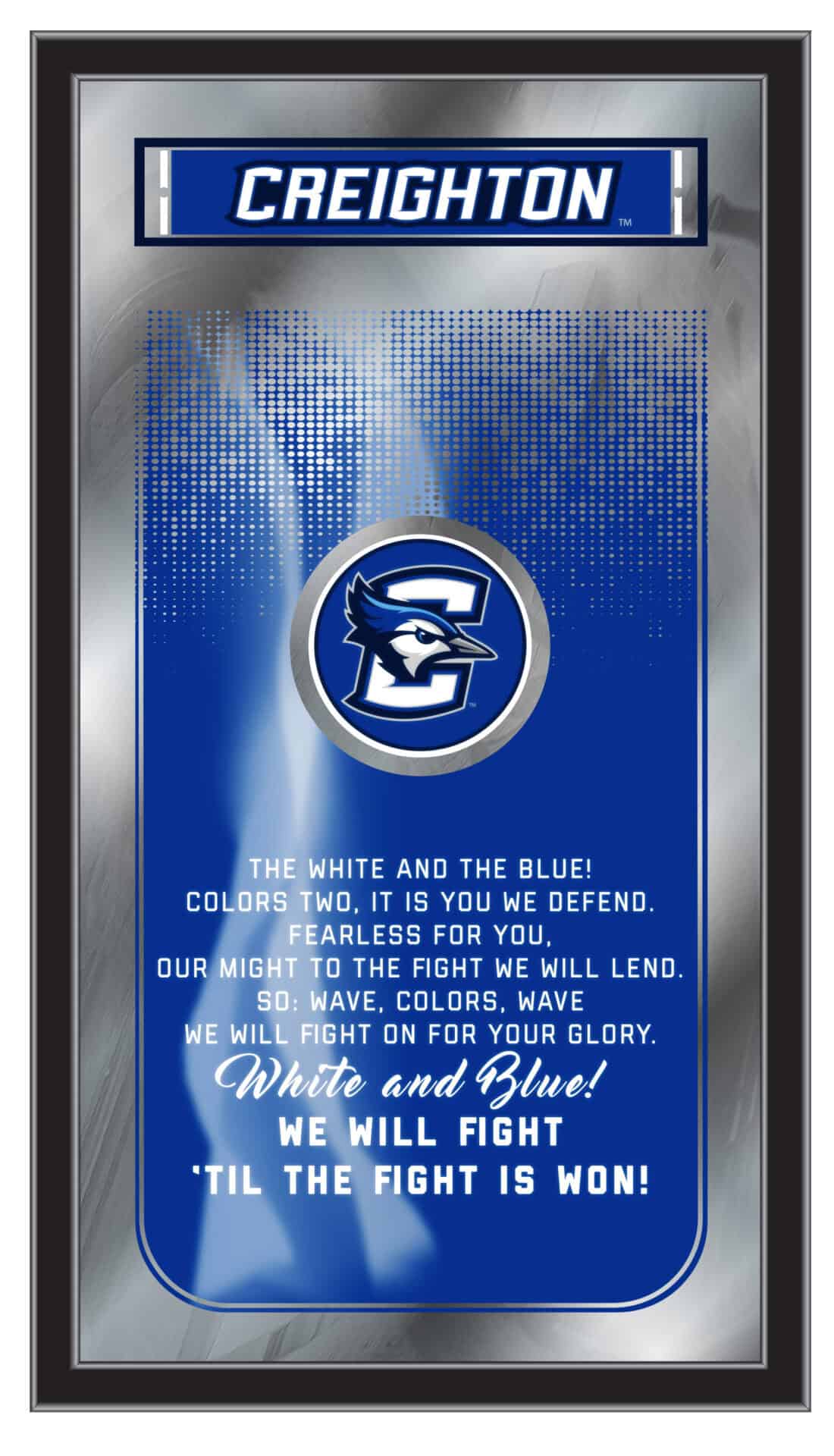 Creighton University 26x15 Fight Song Wall Mirror 1 Creighton University 26x15 Fight Song Wall Mirror