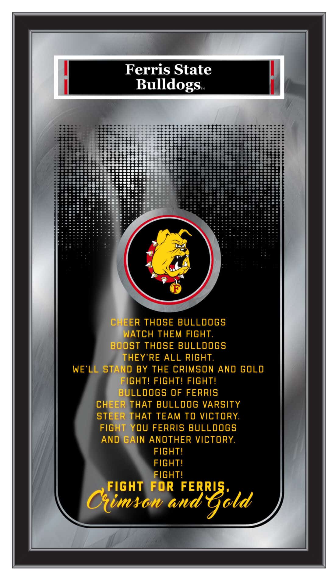Ferris State University 26x15 Fight Song Wall Mirror 1 Ferris State University 26x15 Fight Song Wall Mirror