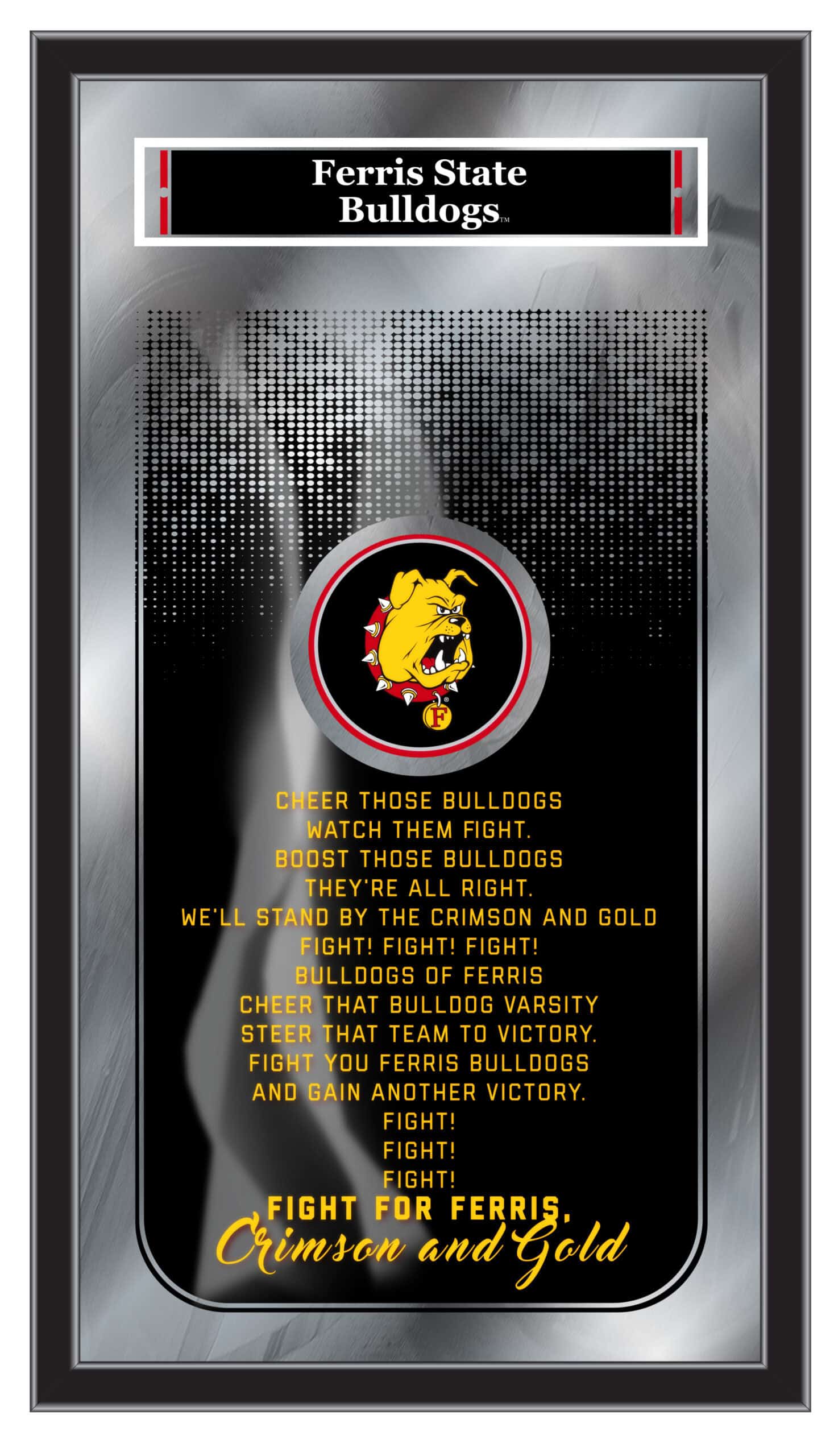 Ferris State University 26x15 Fight Song Wall Mirror 3 Ferris State University 26x15 Fight Song Wall Mirror
