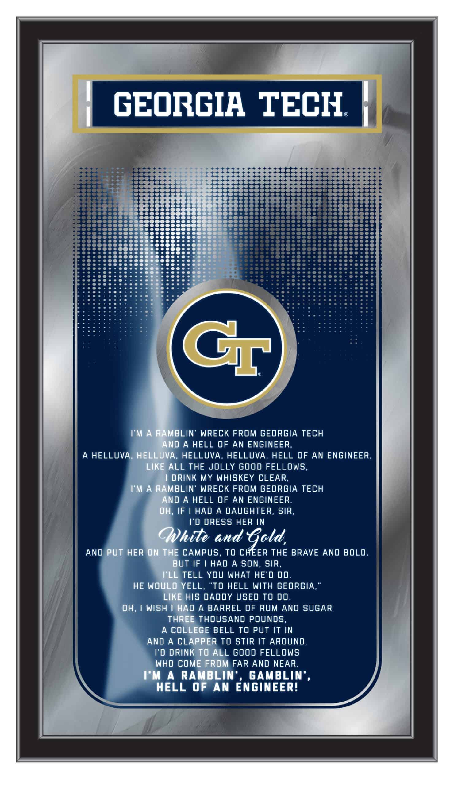 Georgia Tech 26x15 Fight Song Wall Mirror 3 Georgia Tech 26x15 Fight Song Wall Mirror