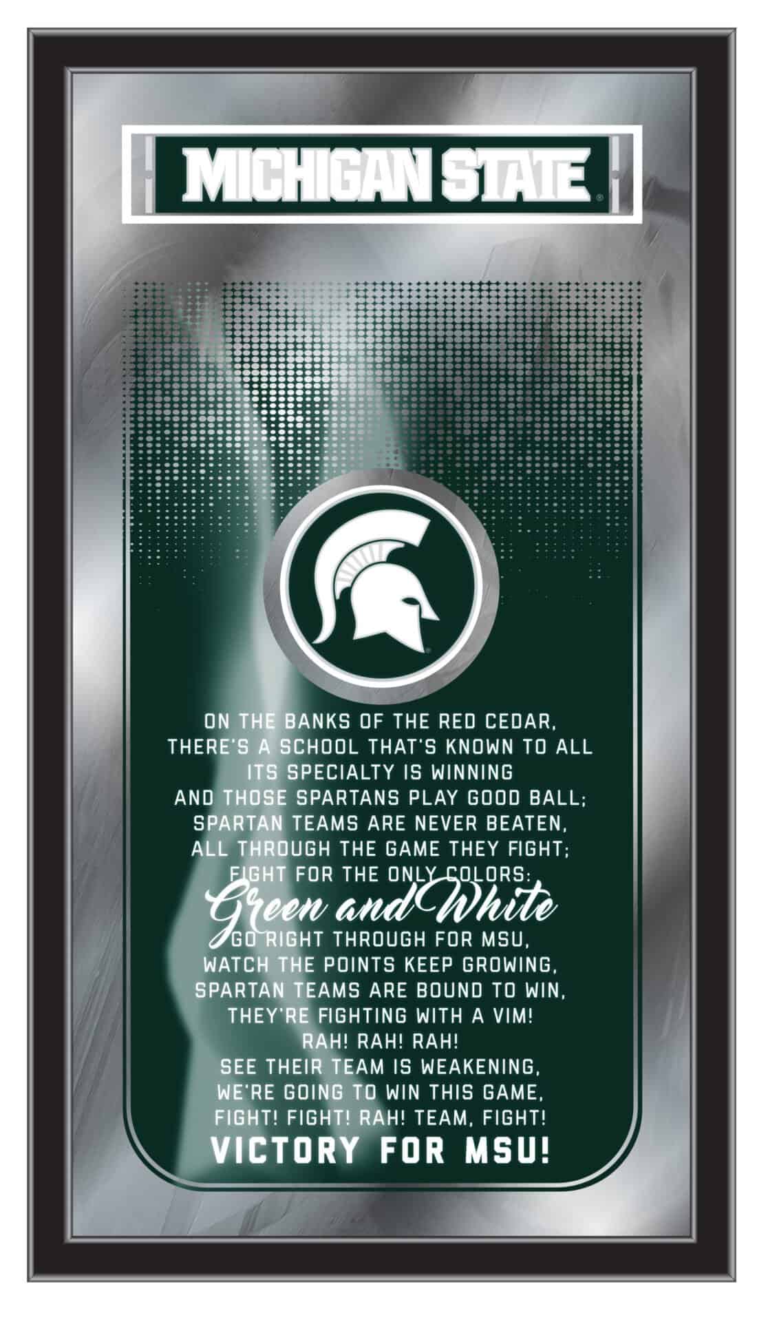 Michigan State University 26x15 Fight Song Wall Mirror 1 Michigan State University 26x15 Fight Song Wall Mirror