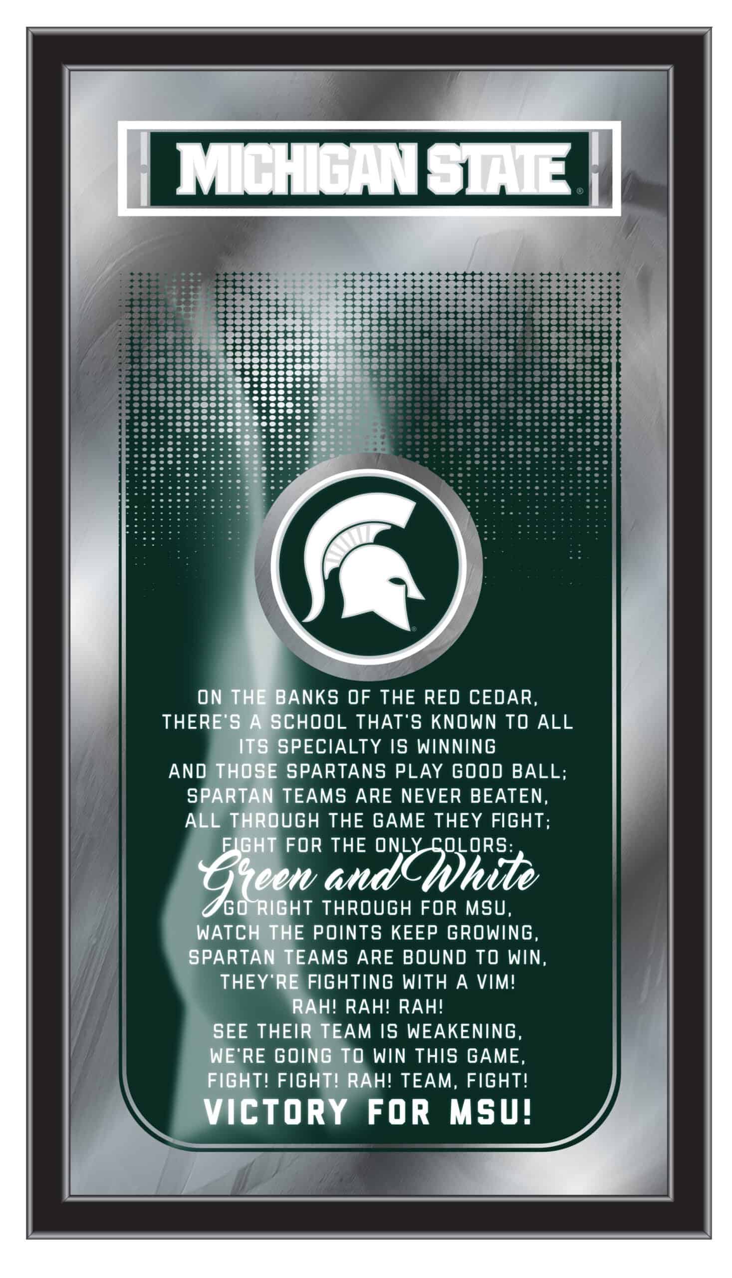 Michigan State University 26x15 Fight Song Wall Mirror 3 Michigan State University 26x15 Fight Song Wall Mirror