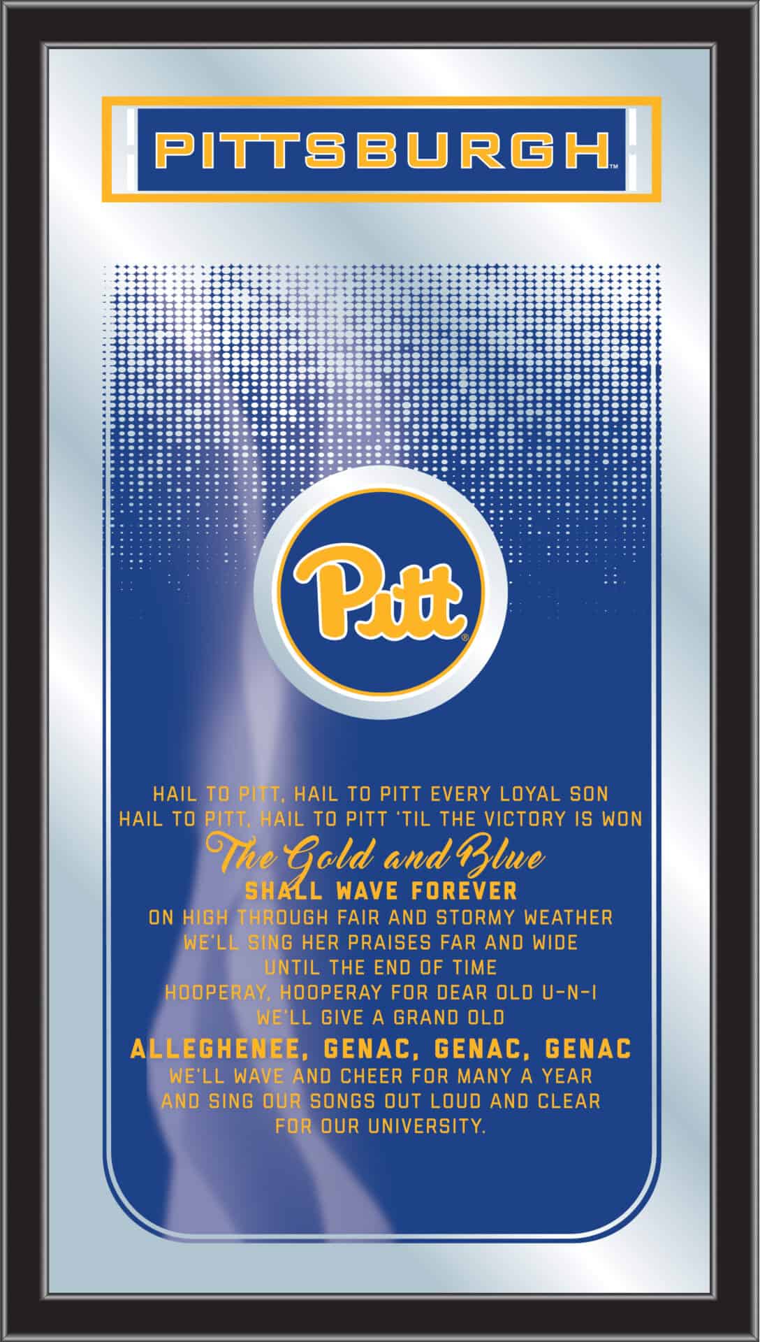 University of Pittsburgh 26x15 Fight Song Wall Mirror 1 University of Pittsburgh 26x15 Fight Song Wall Mirror