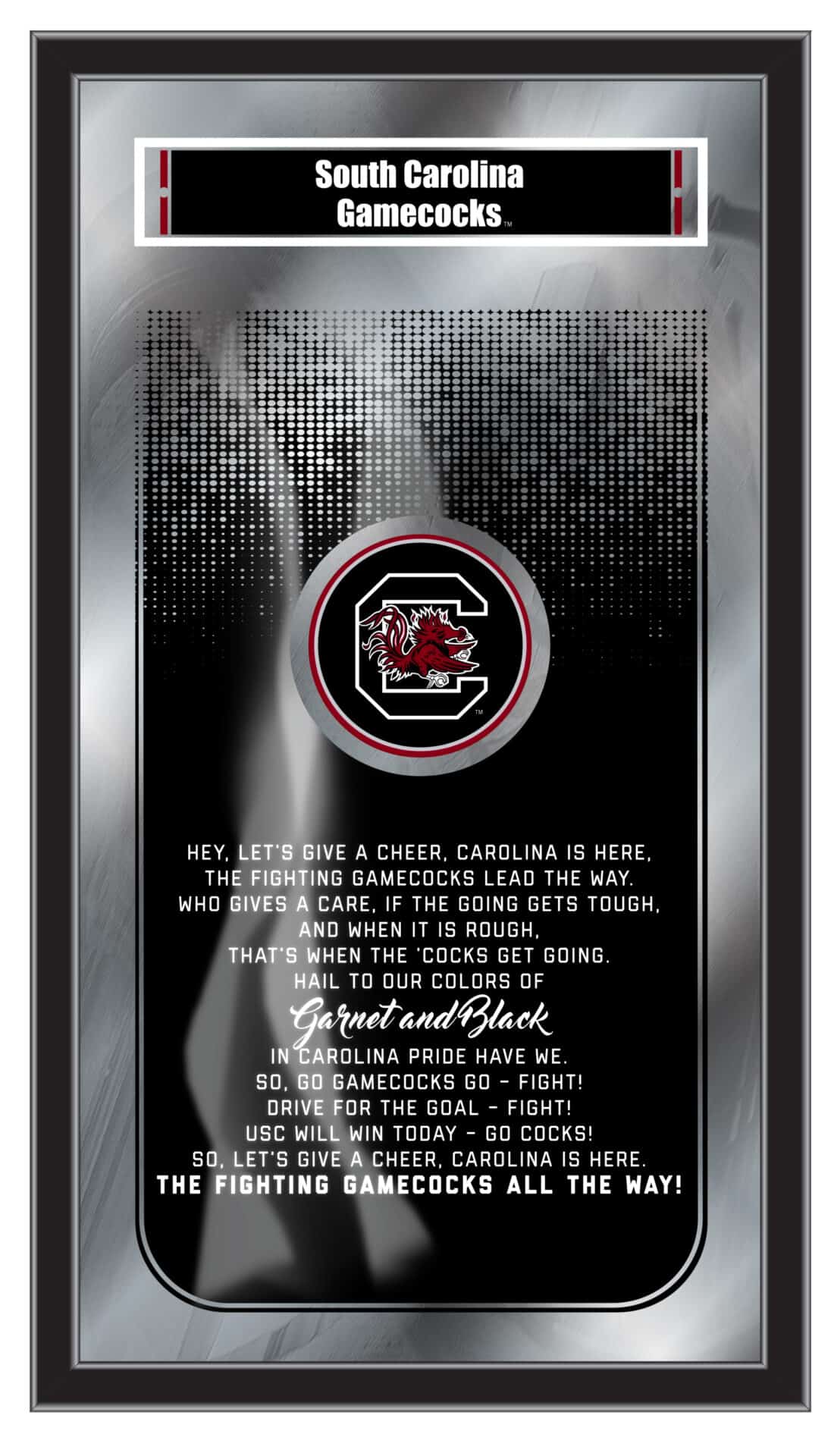University of South Carolina 26x15 Fight Song Wall Mirror 1 University of South Carolina 26x15 Fight Song Wall Mirror