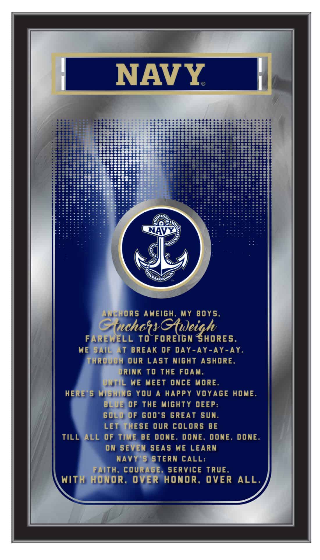 US Naval Academy 26x15 Fight Song Wall Mirror 1 US Naval Academy 26x15 Fight Song Wall Mirror