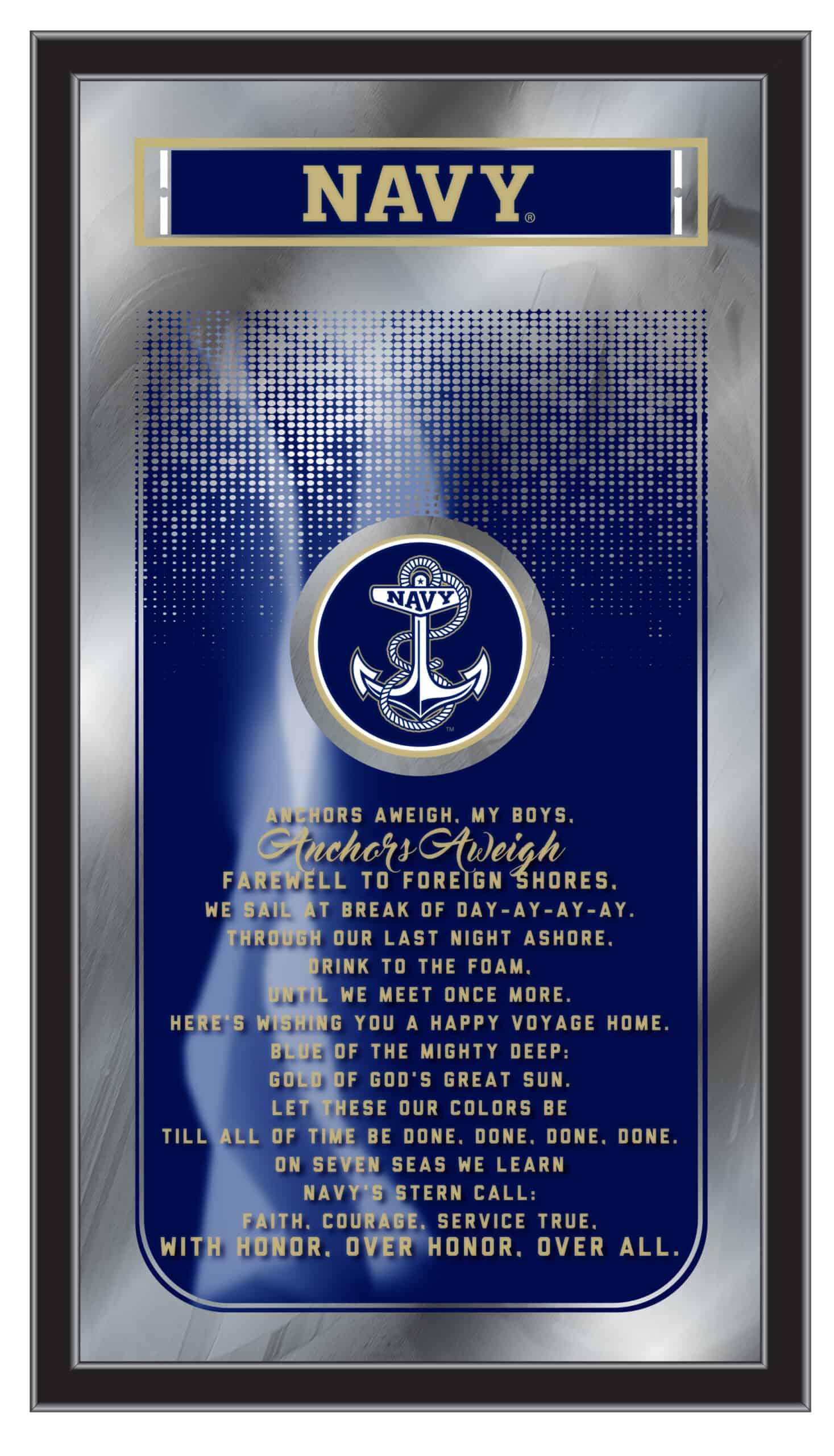 US Naval Academy 26x15 Fight Song Wall Mirror 4 US Naval Academy 26x15 Fight Song Wall Mirror