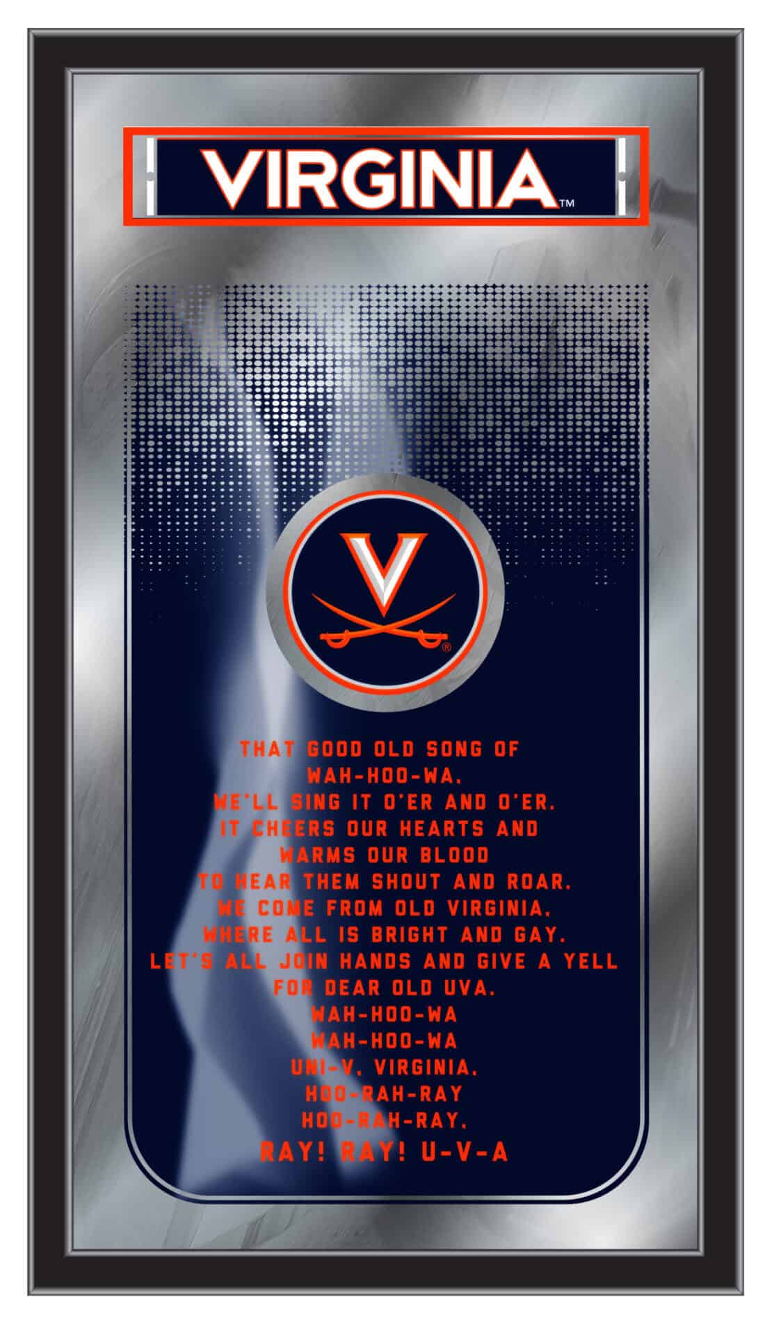 University of Virginia 26x15 Fight Song Wall Mirror 1 University of Virginia 26x15 Fight Song Wall Mirror