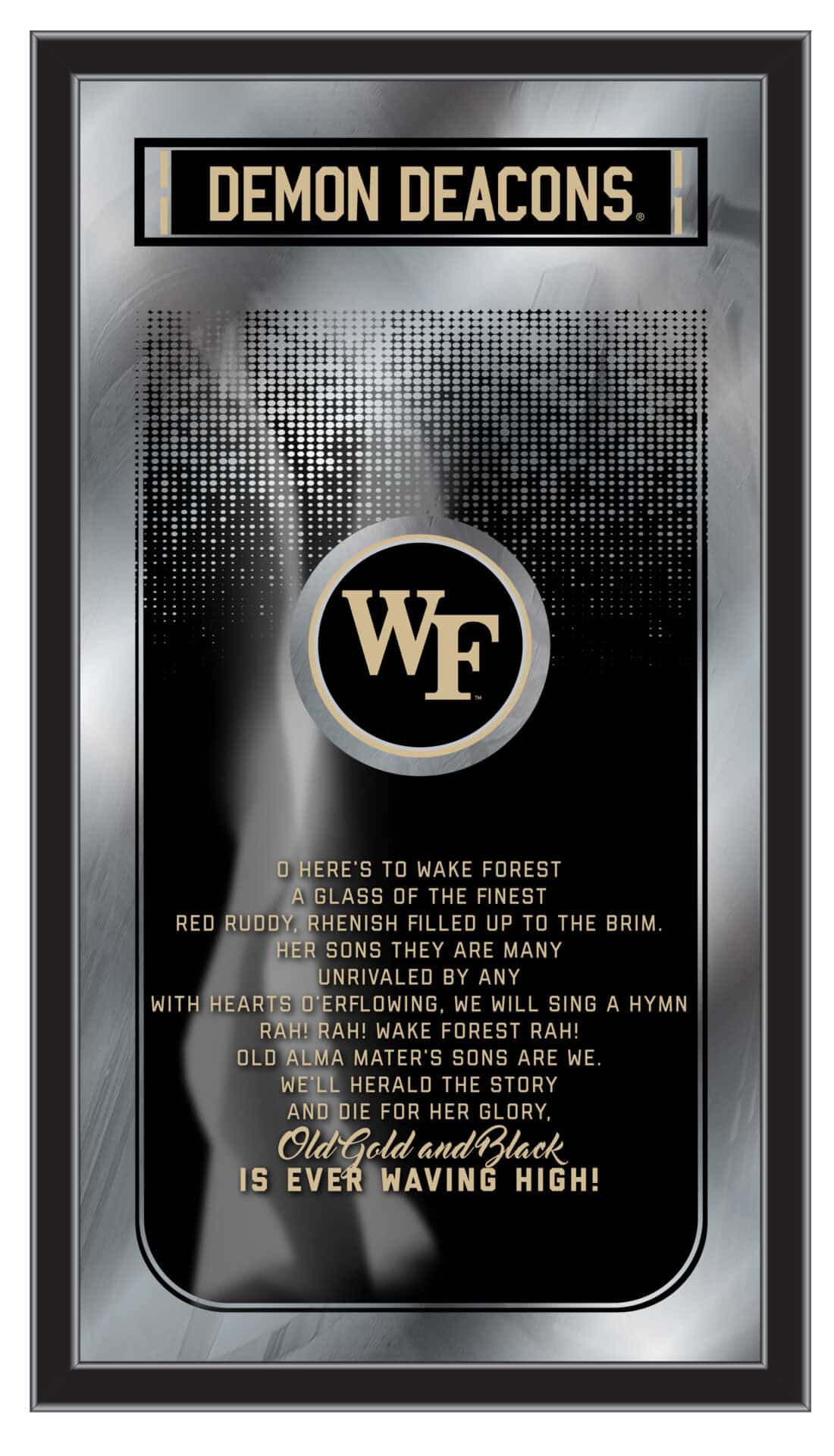 Wake Forest University 26x15 Fight Song Wall Mirror 1 Wake Forest University 26x15 Fight Song Wall Mirror