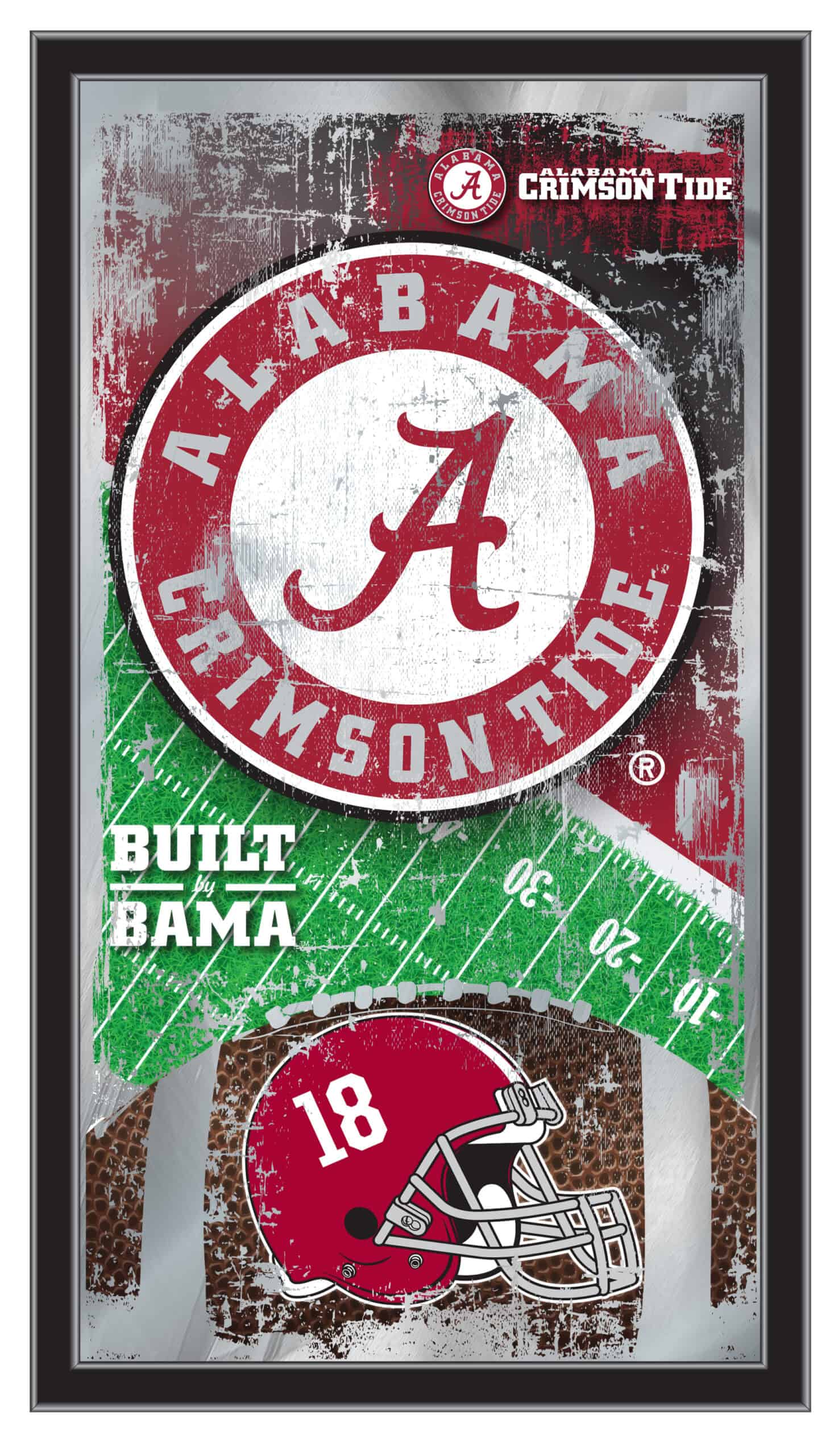 University of Alabama 15x26 Football Wall Mirror 4 University of Alabama 15x26 Football Wall Mirror