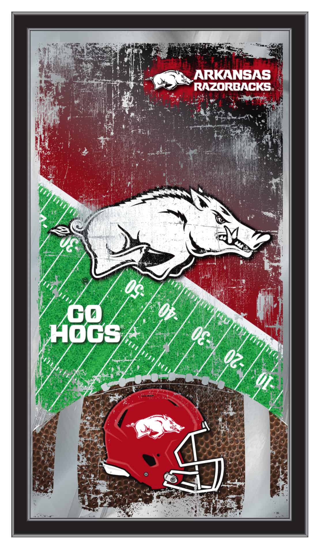 University of Arkansas 15x26 Football Wall Mirror 1 University of Arkansas 15x26 Football Wall Mirror