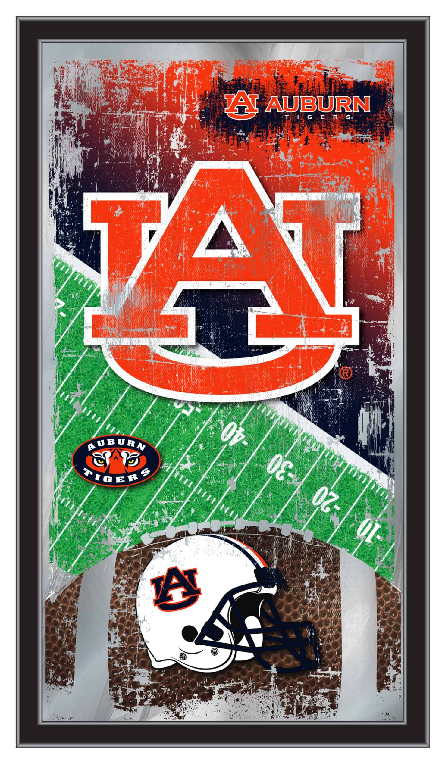 Auburn University 15x26 Football Wall Mirror 4 Auburn University 15x26 Football Wall Mirror