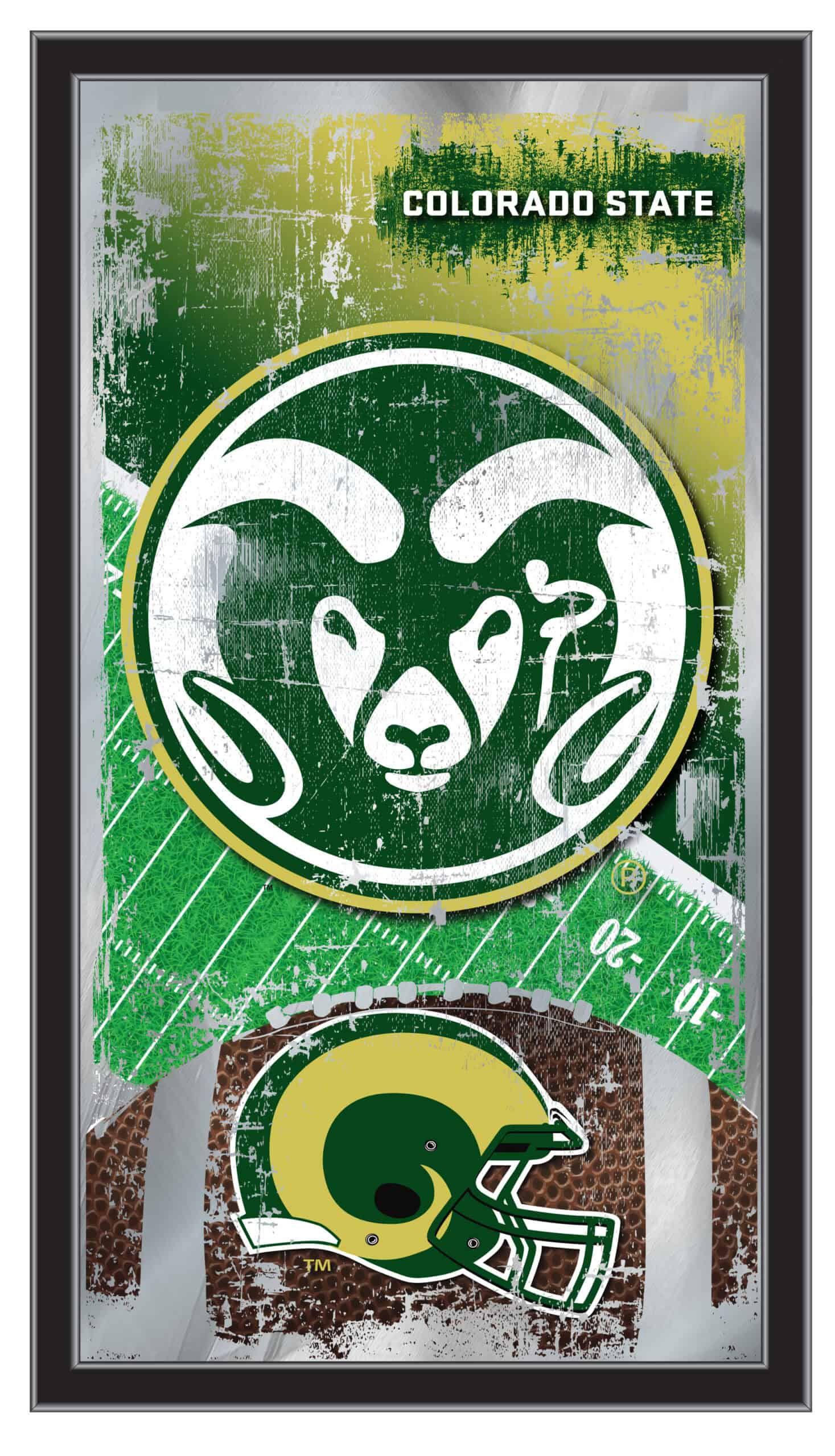 Colorado State University 15x26 Football Wall Mirror 4 Colorado State University 15x26 Football Wall Mirror