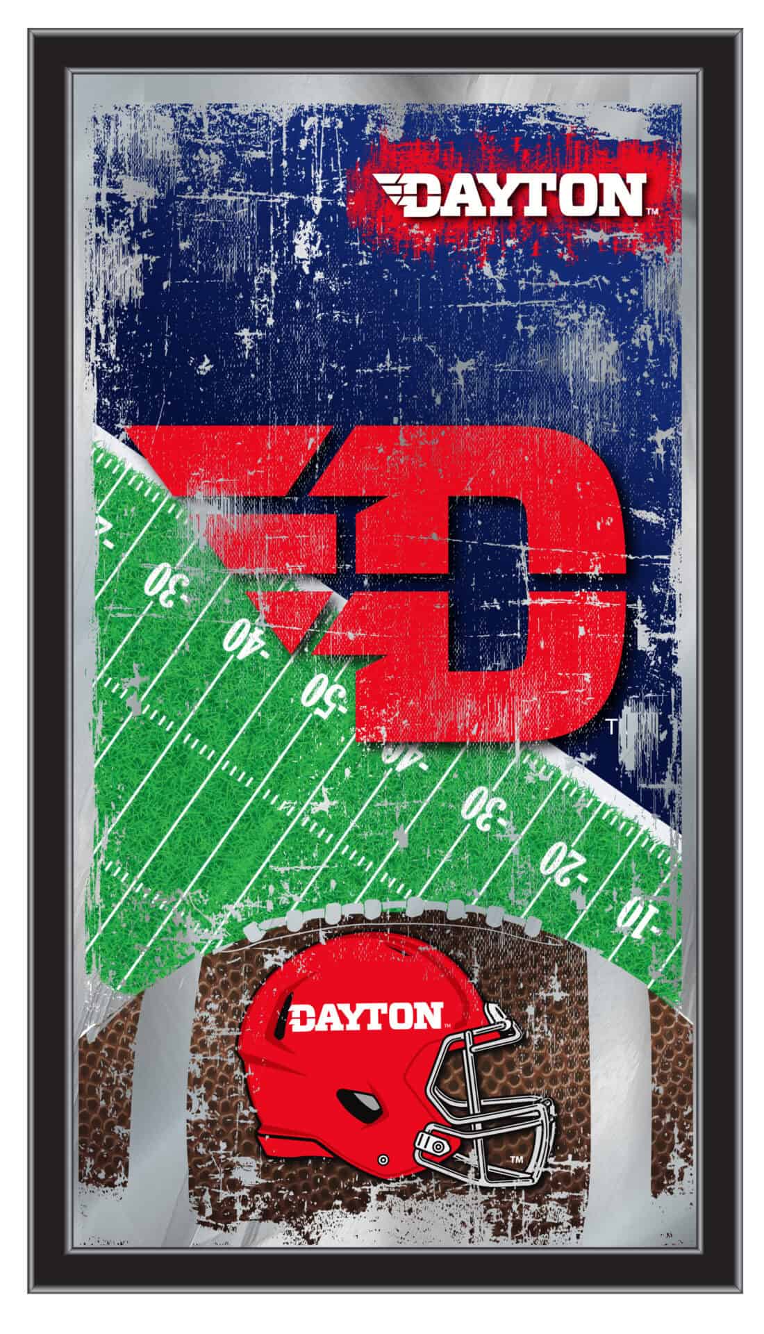 University of Dayton 15x26 Football Wall Mirror 1 University of Dayton 15x26 Football Wall Mirror