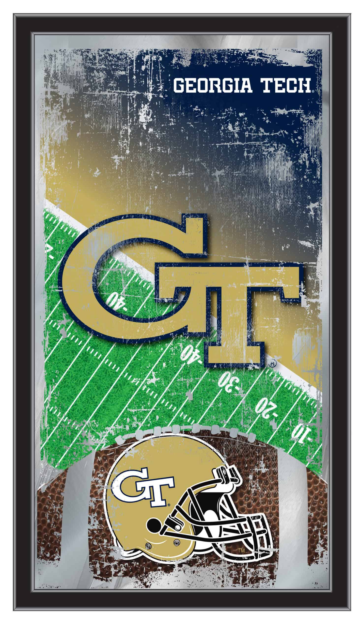 Georgia Tech 15x26 Football Wall Mirror 4 Georgia Tech 15x26 Football Wall Mirror