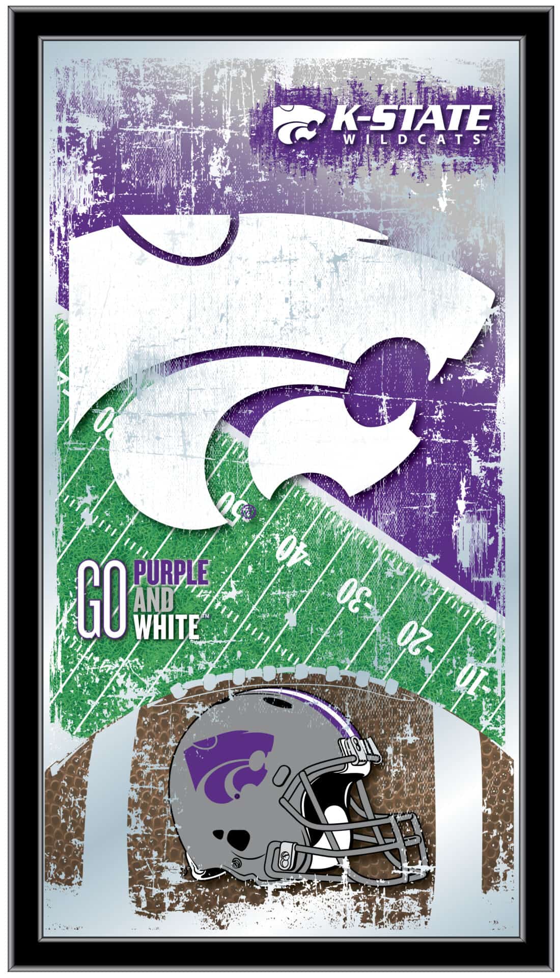 Kansas State University 15x26 Football Wall Mirror 1 Kansas State University 15x26 Football Wall Mirror