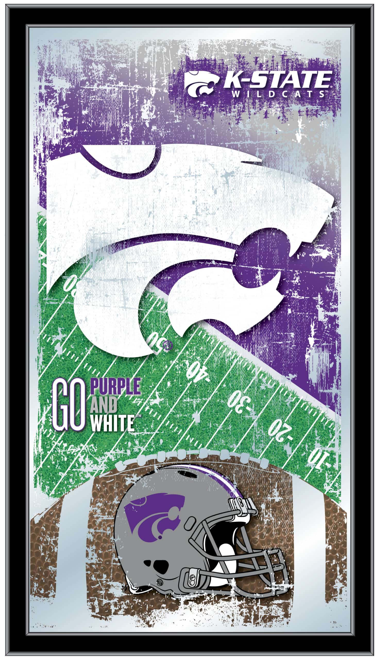 Kansas State University 15x26 Football Wall Mirror 4 Kansas State University 15x26 Football Wall Mirror