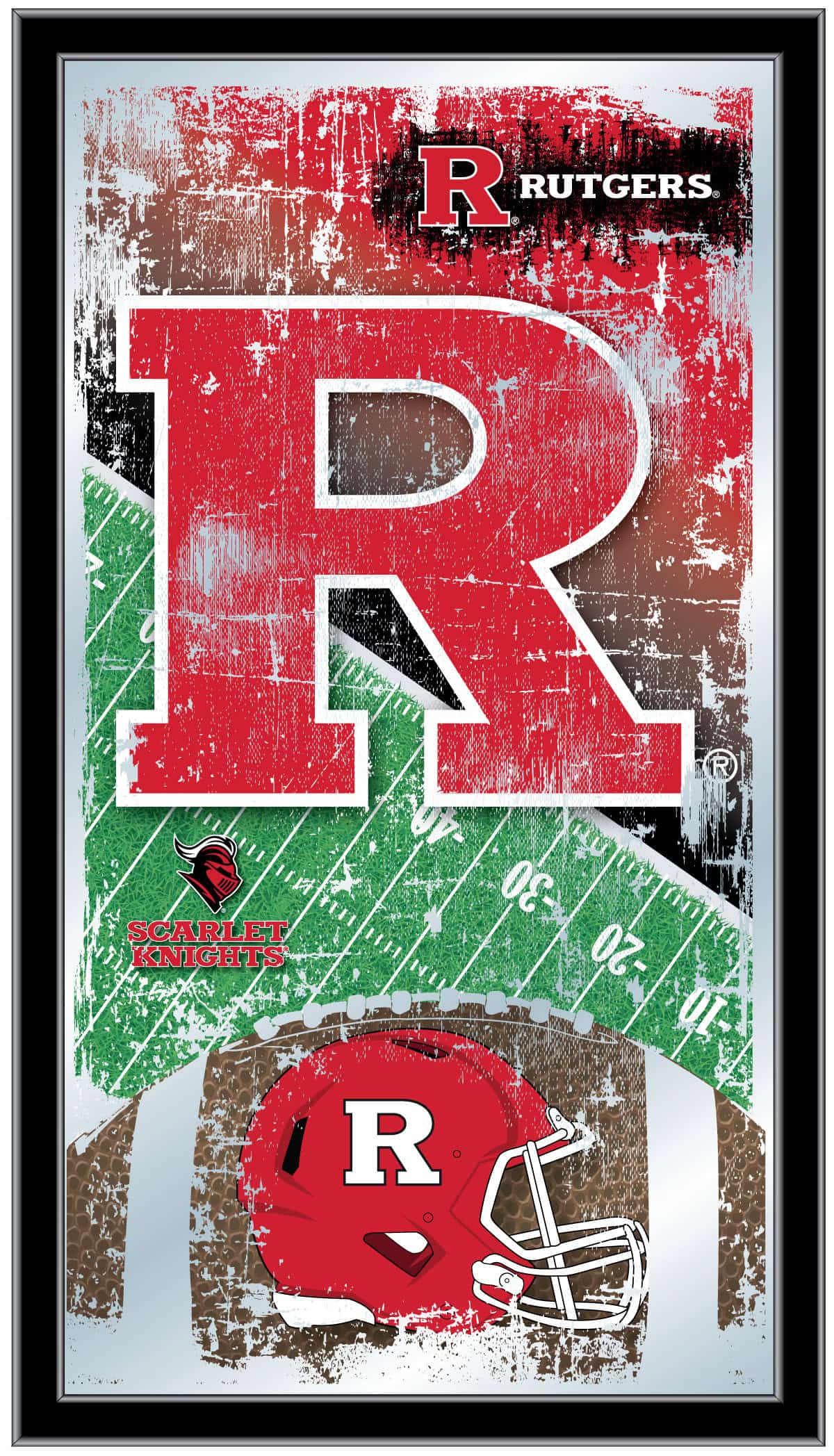 Rutgers 15x26 Football Wall Mirror 4 Rutgers 15x26 Football Wall Mirror