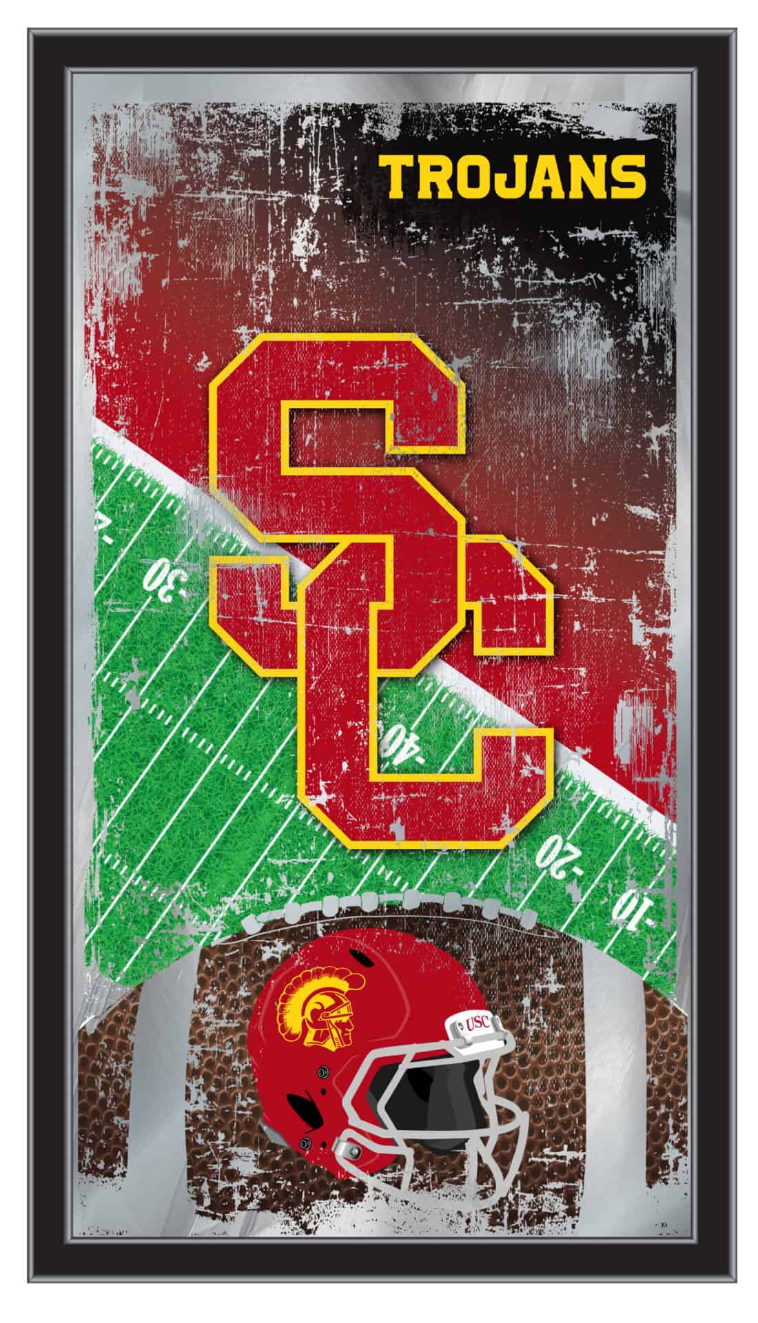 University of Southern California 15x26 Football Wall Mirror 1 University of Southern California 15x26 Football Wall Mirror