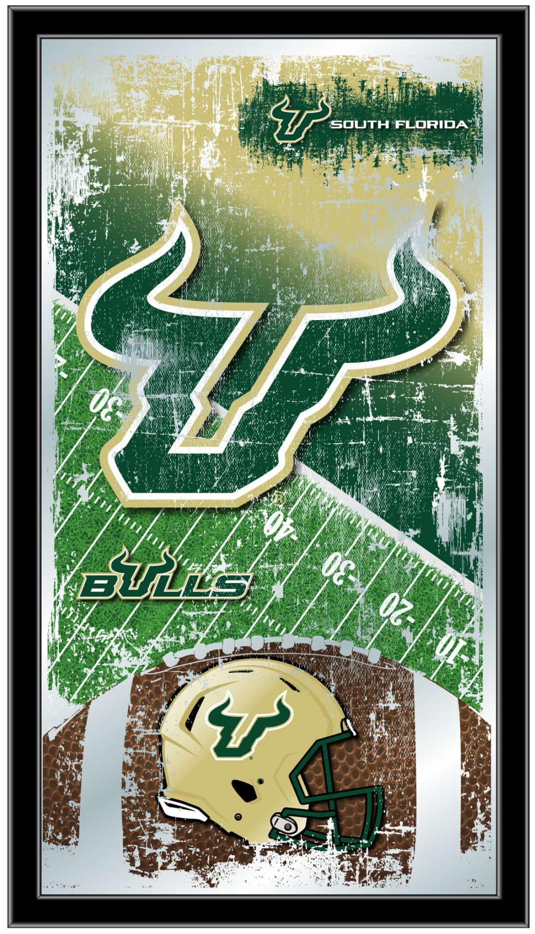 University of South Florida 15x26 Football Wall Mirror 1 University of South Florida 15x26 Football Wall Mirror