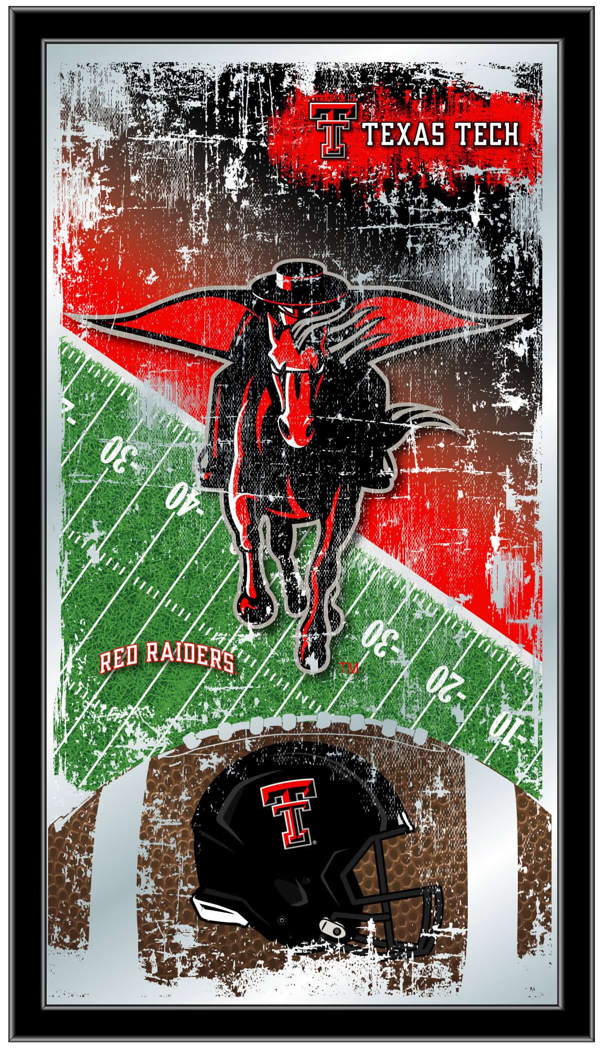 Texas Tech University 15x26 Football Wall Mirror 4 Texas Tech University 15x26 Football Wall Mirror